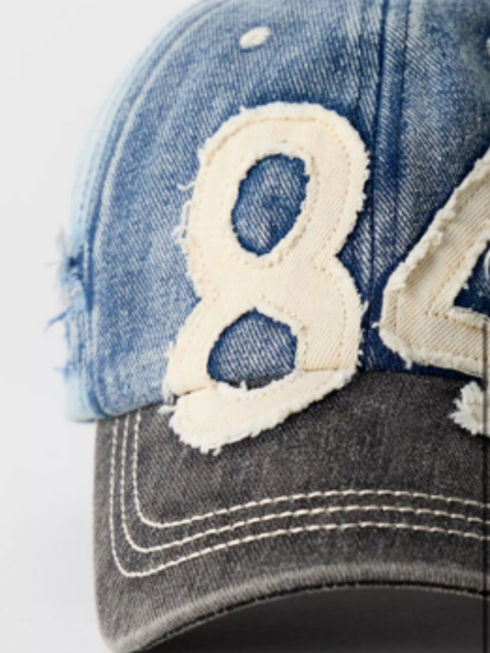 Free People Hollie Varsity Denim Baseball Hat - Picture 4 of 5